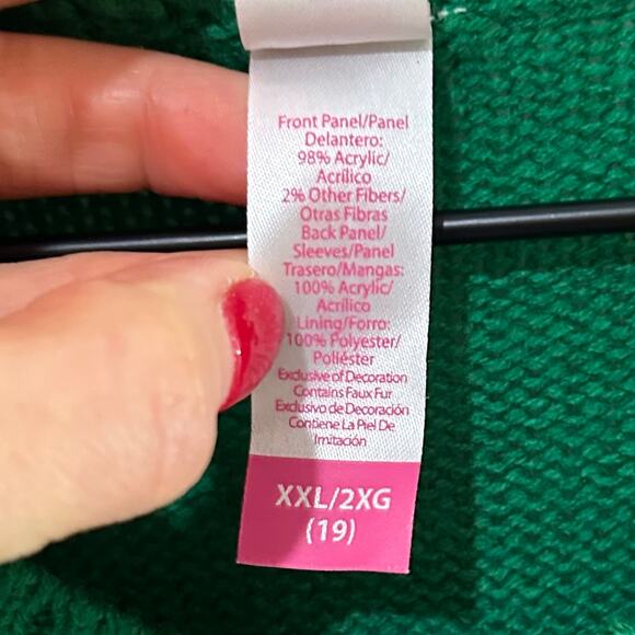 No Boundaries "Meowy Christmas" Ugly Christmas Sweater Size XXL Tunic - Picture 9 of 10